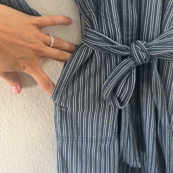Anthropologie Blue and White Striped Dress - Picture 9 of 11